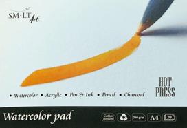 Piešimo popierius Smiltainis Watercolor Pad, A4, 260 g/m², balta sp., 21 cm x 29.7 cm, 20 lapų vnt.