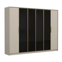 Spinta Kalune Design Luxe 7937, aukso sp./balta sp./tamsiai pilka sp., 52 cm x 270 cm x 210 cm
