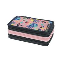 Penalas Herlitz 50043392, 19 cm x 11.5 cm, juoda sp./rožinė sp.