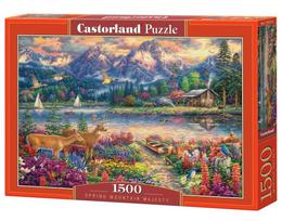 Dėlionė Castorland Spring Mountain Majesty 152131, 47 cm x 68 cm, 1500 vnt., įvairių spalvų