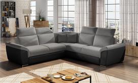 Kampinė sofa Federico Sawana 05, Soft 11, juoda sp./tamsiai pilka sp., 268 x 268 cm x 102 cm