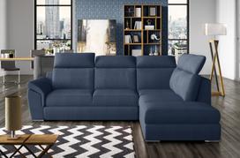 Kampinė sofa Loreto Solar 79, tamsiai mėlyna sp., dešininė, 210 x 260 cm x 102 cm