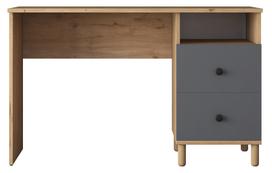 Rašomasis stalas su spintele Kalune Design HA109 893RAN3332, 120 cm x 50 cm, 73.8 cm, antracito sp./riešuto sp.