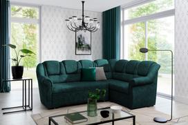Kampinė sofa Lord II Dora 85, tamsiai žalia sp., dešininė, 190 x 243 cm x 105 cm