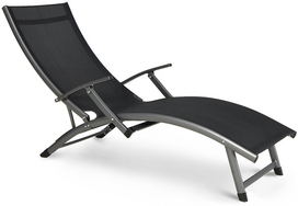 Lauko gultas Relax 000746, juoda sp., 175 cm x 57.5 cm x 35 cm