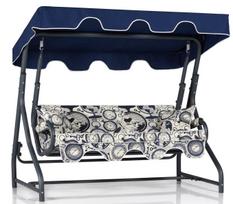 Lauko sūpynės Kalune Design Morus Saat, mėlyna sp./įvairių spalvų, 170 cm x 110 cm x 165 cm