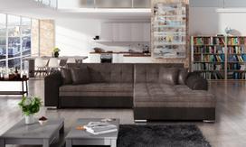 Kampinė sofa Sorento Monolith 09, Monolith 29, ruda sp./tamsiai ruda sp., dešininė, 195 x 295 cm x 80 cm