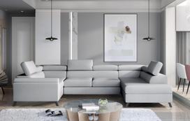 Kampinė sofa Escada Monolith 84, pilka sp., dešininė, 200 x 330 cm x 98 cm