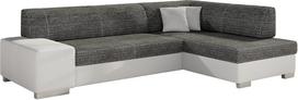 Kampinė sofa Fabio Berlin 02, Soft 17, balta sp./tamsiai pilka sp., dešininė, 167 x 268 cm x 73 cm