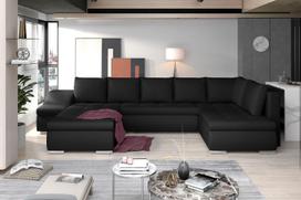 Kampinė sofa Giovanni Soft 11, juoda sp., kairinė, 200 x 340 cm x 88 cm