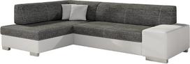 Kampinė sofa Fabio Berlin 02, Soft 17, balta sp./tamsiai pilka sp., kairinė, 167 x 268 cm x 73 cm