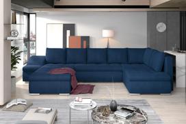 Kampinė sofa Giovanni Monolith 77, tamsiai mėlyna sp., kairinė, 200 x 340 cm x 88 cm