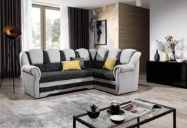 Kampinė sofa Lord II Berlin 02, Berlin 10, juoda sp./pilka sp., dešininė, 190 x 243 cm x 105 cm