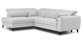 Kampinė sofa Noble Savoi 1, balta sp., kairinė, 201 x 255 cm x 100 cm