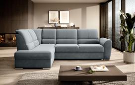 Kampinė sofa Siber Velvetmat 4, pilka sp., kairinė, 270 x 186 cm x 93 cm