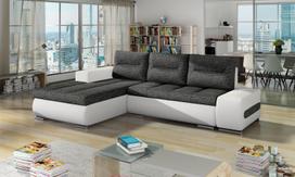 Kampinė sofa Ottavio Berlin 02, Soft 17, balta sp./tamsiai pilka sp., kairinė, 180 x 275 cm x 85 cm
