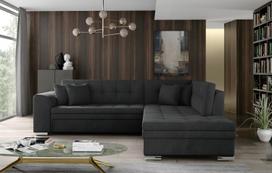 Kampinė sofa Pieretta Paros 06, tamsiai pilka sp., dešininė, 205 x 260 cm x 80 cm