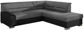 Kampinė sofa Bergen Sawana 21, Soft 11, juoda sp./pilka sp., dešininė, 214 x 247 cm x 83 cm