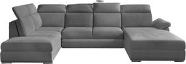 Kampinė sofa Evanell Monolith 84, pilka sp., dešininė, 216 x 330 cm x 102 cm