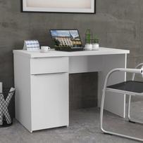 Rašomasis stalas su spintele Forte Opus OPSB313L-U42, 110 cm x 60 cm, 76.5 cm, balta sp.