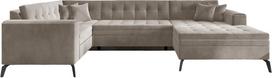 Kampinė sofa Montez Sola 18, šviesiai ruda sp., dešininė, 180 x 340 cm x 93 cm