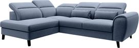 Kampinė sofa Noble Gojo 40, tamsiai mėlyna sp., kairinė, 201 x 255 cm x 100 cm