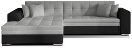 Kampinė sofa Sorento Sawana 21, Soft 11, juoda sp./pilka sp., kairinė, 195 x 295 cm x 80 cm