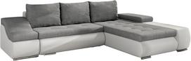 Kampinė sofa Ontario Sawana 21, Soft 17, balta sp./pilka sp., dešininė, 200 x 296 cm x 88 cm