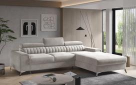 Kampinė sofa Grayson Sola 18, šviesiai ruda sp., dešininė, 205 x 275 cm x 98 cm
