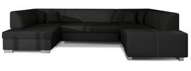 Kampinė sofa Havana Sawana 14, Soft 11, juoda sp., kairinė, 320 x 207 cm x 73 cm