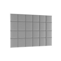 Dekoratyvinės tekstilinės sienų plokštės Quadratta, 180 cm x 240 cm, 3.5 cm, pilka sp., 24 vnt.