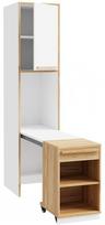 Rašomasis stalas su spintele Forte S-room MFF2018-M317, 57.4 cm x 49.4 cm, balta sp./medžio sp.