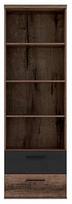 Pastatoma lentyna Forte Jacky JCKR712-N09T, juoda sp./tamsaus ąžuolo sp., 189 cm x 60.2 cm x 34.8 cm