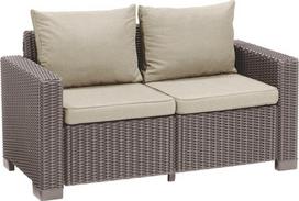 Lauko sofa Keter California 17193539, ruda sp./smėlio sp., 68 cm x 141 cm x 72 cm