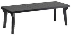 Lauko stalas Bica Bergen, tamsiai pilka sp., 160 - 220 cm x 90 cm x 74 cm