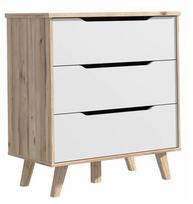 Stalčių blokai Forte FINVNKK212-L25, ąžuolo sp./balta sp., 86.3 cm x 80 cm x 42 cm