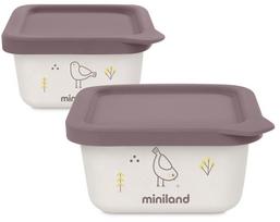 Maisto saugojimo indas Miniland ECO Naturset Chick, 400 ml, 0 mėn., natūralios biologinės medžiagos, balta sp./rožinė sp.