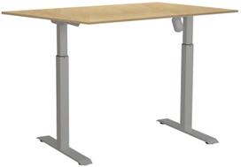 Kompiuterio stalas Sun-Flex EasyDesk Adapt I, 120 cm x 80 cm, 70 - 118 cm, balta sp./beržo sp./tamsiai pilka sp.