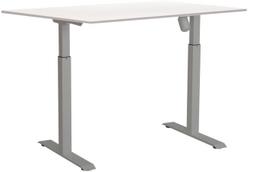Kompiuterio stalas Sun-Flex EasyDesk Adapt I, 120 cm x 80 cm, 70 - 118 cm, aliuminio sp./balta sp./tamsiai pilka sp.