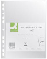 Įmautė Q-Connect Multipunch 11KF01955, A4, 100 vnt. Skaidri sp.