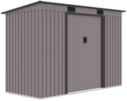 Sodo sandėliukas Oregon, 121 cm x 261 cm x 1776 cm, juoda sp./pilka sp.