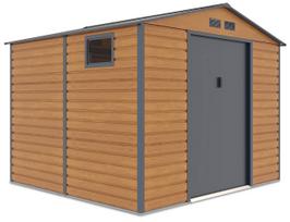 Sodo sandėliukas Montreal, 259 cm x 277 cm x 219 cm, ruda sp./pilka sp.