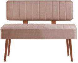 Prieškambario suoliukas Kalune Design Vina 0900 - 1, riešuto sp./smėlio sp., 46 cm x 110 cm x 85 cm