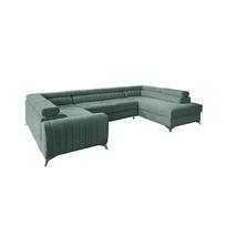 Kampinė sofa Louis Poco 100, žalia sp., dešininė, 202 x 347 cm x 92 cm