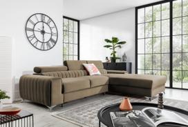 Kampinė sofa Grayson Nube 20, šviesiai ruda sp., dešininė, 205 x 278 cm x 92 cm