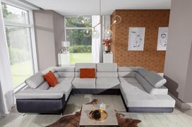 Kampinė sofa Letto Monolith 84, Monolith 97, pilka sp., dešininė, 202 x 340 cm x 90 cm