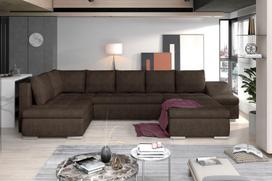 Kampinė sofa Giovanni Dora 28, tamsiai ruda sp., dešininė, 200 x 340 cm x 88 cm