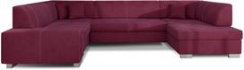 Kampinė sofa Havana Mat Velvet 68, tamsiai violetinė sp., dešininė, 320 x 207 cm x 73 cm