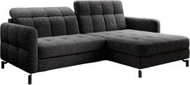 Kampinė sofa Lorelle Berlin 02, juoda sp., dešininė, 160 x 225 cm x 105 cm