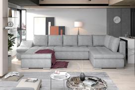 Kampinė sofa Giovanni Omega 02, pilka sp., kairinė, 200 x 340 cm x 88 cm